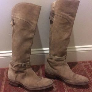 Tan suede Frye Tall Boot